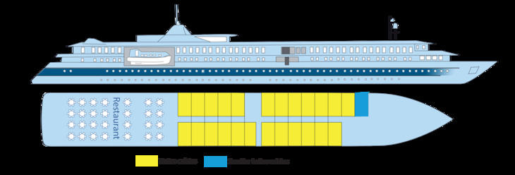 Deckplan Mitteldeck MV Belle de Adriatique - 117254©CroisiEurope