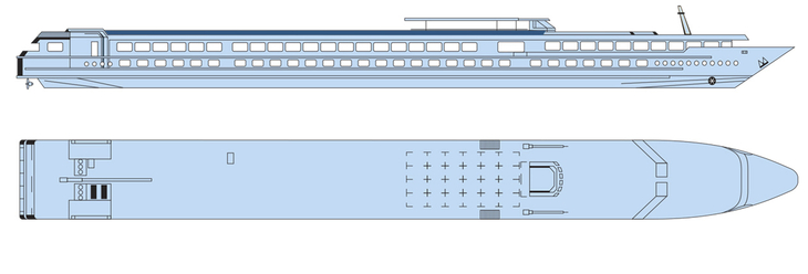 MS La Boheme, Deckplan, Sonnendeck - @croisieurope