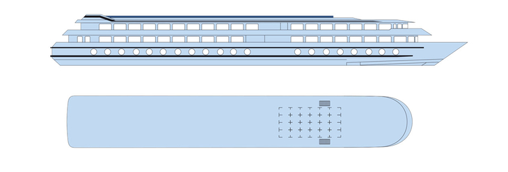 Deckplan Sonnendeck MS Cyrano de Bergerac - 116063©CroisiEurope