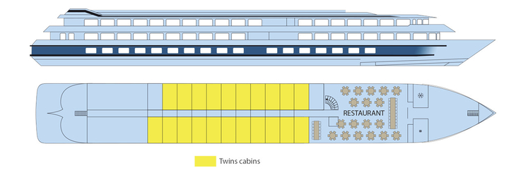 Deckplan Hauptdeck MS L'Europe - 116476©CroisiEurope