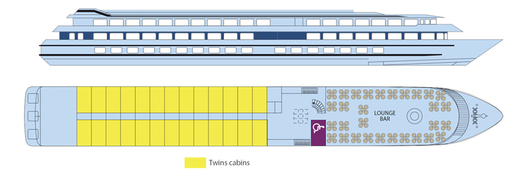 Deckplan Mitteldeck MS L'Europe - 116489©CroisiEurope