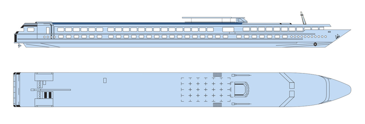 Deckplan Sonnendeck MS France - 116541©CroisiEurope