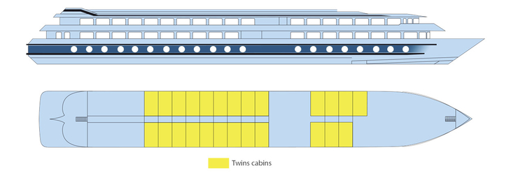 Deckplan Hauptdeck MS Gérard Schmitter - 116582©CroisiEurope