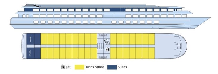 Deckplan Oberdeck MS Gil Eanes - 115877©CroisiEurope