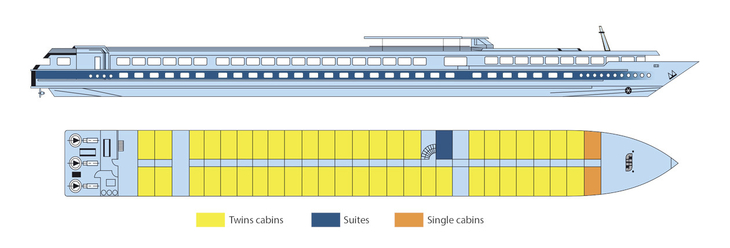 Deckplan Hauptdeck MS Michelangelo - 116305©CroisiEurope