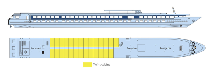 Deckplan Oberdeck MS Mistral - 117026©CroisiEurope