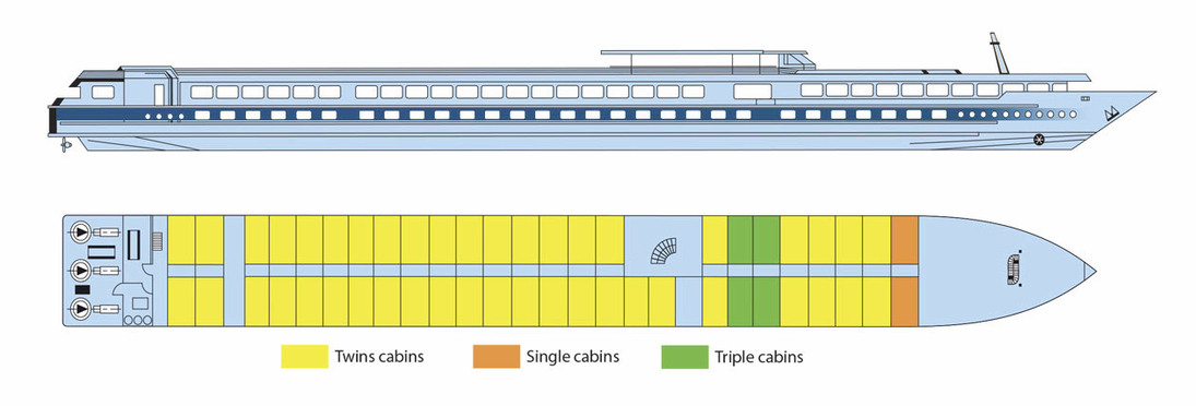 MS Monet_Deckplan_Hauptdeck - ©croisieurope