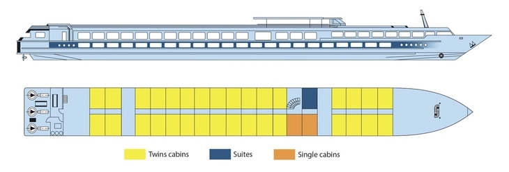 Deckplan Hauptdeck MS Symphonie - ©CroisiEurope