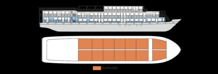 RV Indochine Hauptdeck - ©CroisiEurope