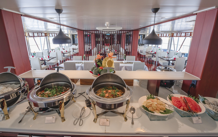 RV Indochine II, Innen, Restaurant, Buffet - ©Live Studio
