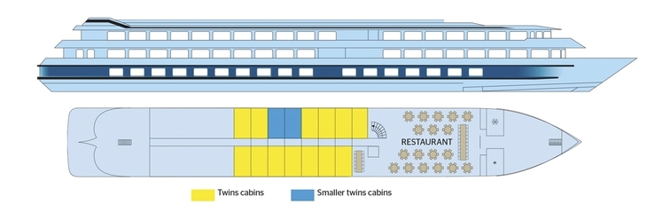 Deckplan Hauptdeck MS Vasco Da Gama - 123563©CroisiEurope