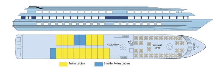 Deckplan Mitteldeck MS Vasco Da Gama - 123576©CroisiEurope