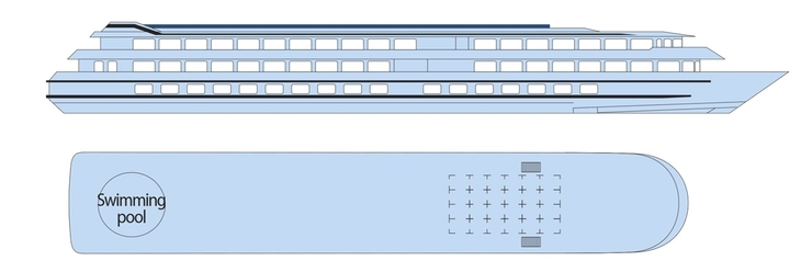 Deckplan Sonnendeck MS Vasco Da Gama - 123589©CroisiEurope