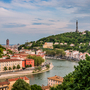 Panorama von Lyon vom Fort de Vaise aus gesehen