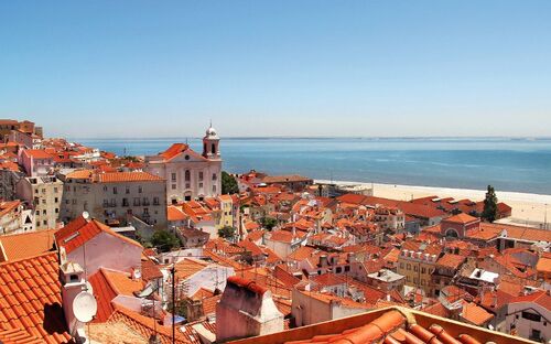 Beautiful view of Lisbon city, Portugal