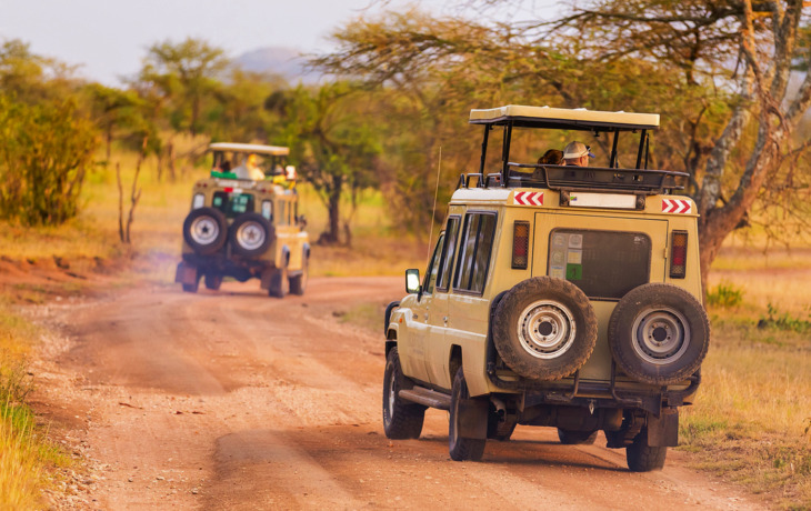 Jeeps auf afrikanische Tiersafari. - © kasto - Fotolia