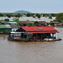 schwimmendes Dorf in der Nähe von Kampong Chhnang