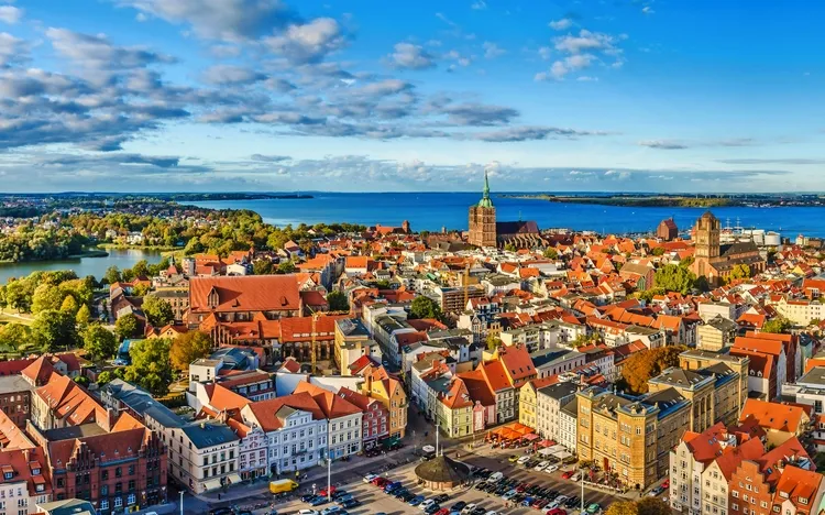 Panoramablick über Stralsund 