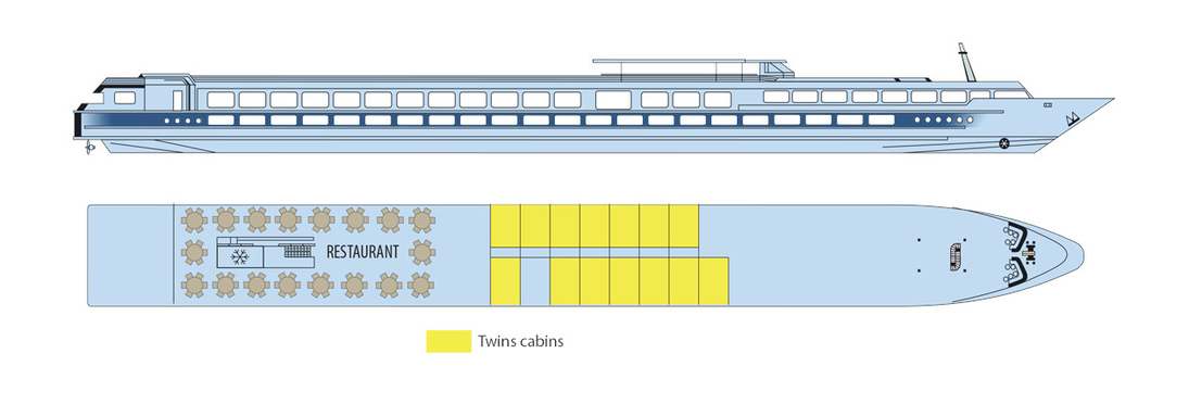 Deckplan Hauptdeck MS R.E. Waydelich L.J. - 193409©CroisiEurope