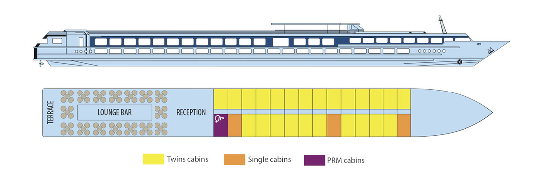 Deckplan Oberdeck MS R.E. Waydelich L.J. - 193433©CroisiEurope