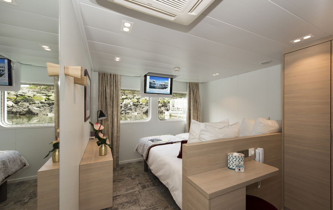 MS Miguel Torga_TOR_Zweibettkabine_Hauptdeck - ©Denis Merck