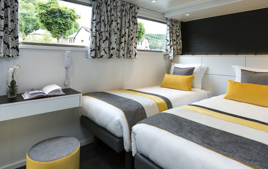 Zweibettkabine Hauptdeck MS Madeleine - 9968©Fabrice Rambert