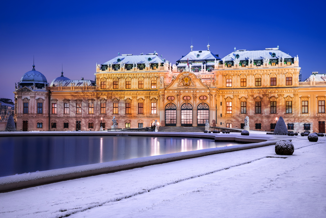 Palast Belvedere in Wien im Winter - © ecstk22 - stock.adobe.com